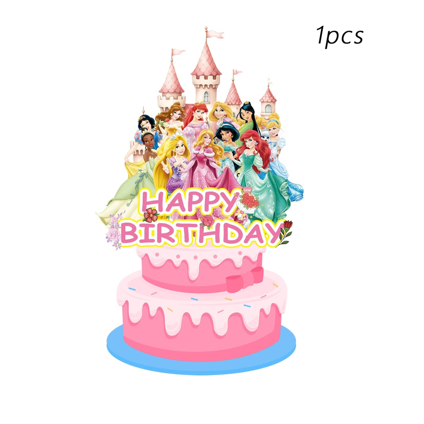 25pcs Princess Cake Topper、Cupcake Toppers, Princess Birthday Decorations,Princess Theme Party Supplies, Princess Birthday Decor Good Vibrations
