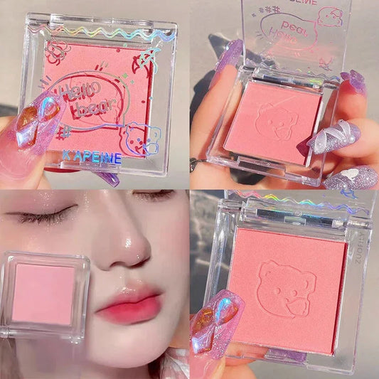 Natural Face Monochrome Blush Palette Rose Hawthorn Cheek Tint Blusher Powder Makeup Matte Peach Rouge Contour Shadow Palette Good Vibrations