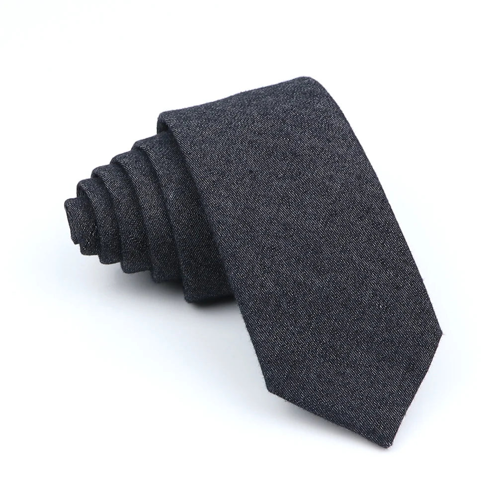 Wed Cotton Tie Solid Color Necktie For Man Woman Blue Pink Yellow Skinny Slim Ties Fashion Wedding Party Gifts Men Accessories Good Vibrations