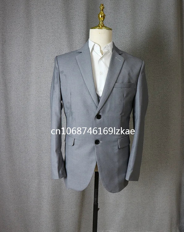 Classic Men Suit 3 Pieces Fashion Slim Fit Blazer Vest Pants Set Formal Business Wedding Tuxedos for Men Casual Clothing Good Vibrations