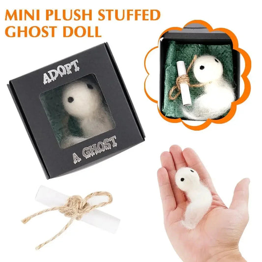 Adopt A Ghost 2024 Super Cute Little Pocket Ghost with A Tiny Scroll, Mini Plush Stuffed Ghost Doll for Halloween Decor Lov N3Y7 Good Vibrations