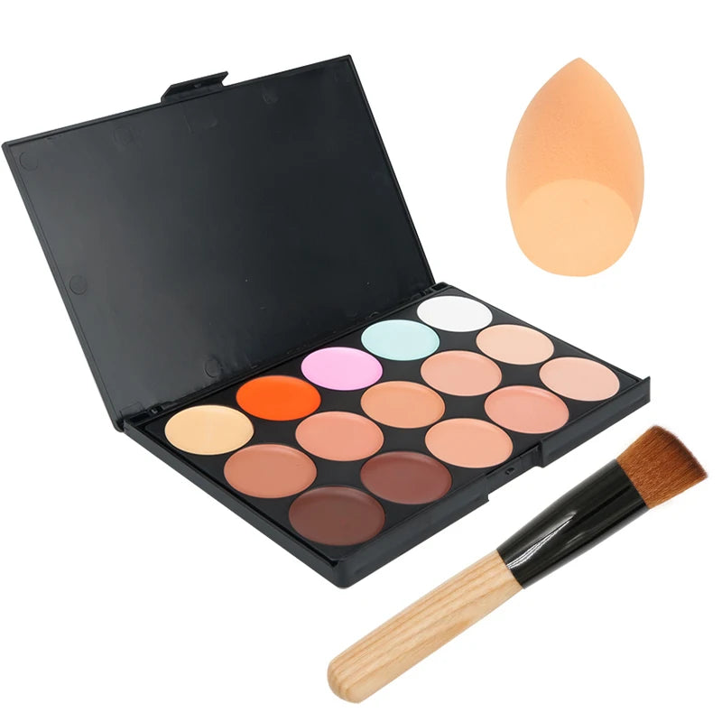 15 Colors Concealer Palettes Foundation Makeup Full Cover Contour Face Cream Base Primer Moisturizer Hide Blemish Good Vibrations