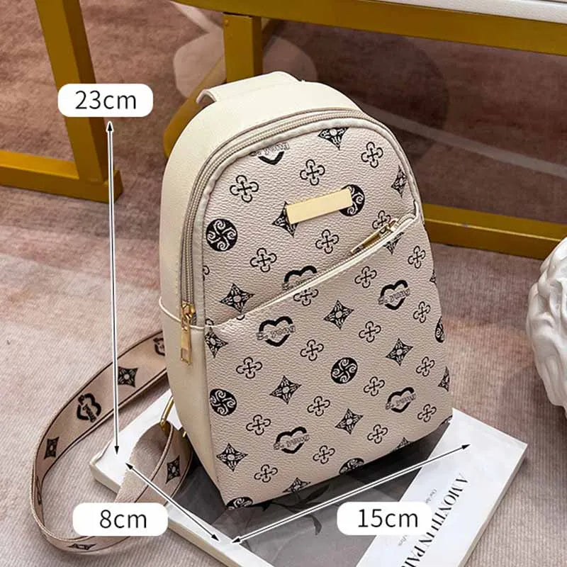 New Women's Crossbody Chest Bag 2025 ladeis Printed Fashionable Men's Chest Bag Stylish Shoulder Bag for Outdoor Activities Good Vibrations