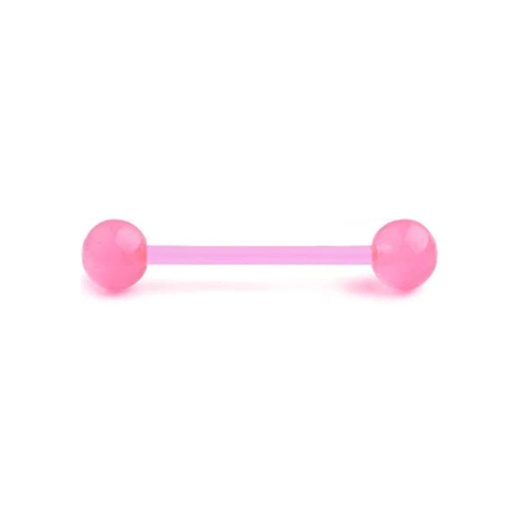 1PCS-4PCS Stainless Steel 14G Tongue Rings Barbell Pink Tongue Barbell Jewelry for Women Piercing Tongue Body Piercing Pink Good Vibrations Adult Super Store