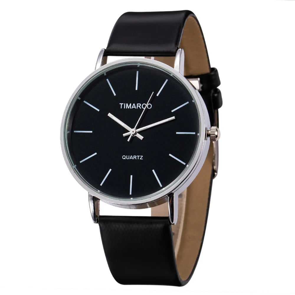 Women's Watches Simple Style Watch Fashion Metal Round Dial Analog Quartz Watch for Men Women Minimalist Watch Quartz Clock Good Vibrations
