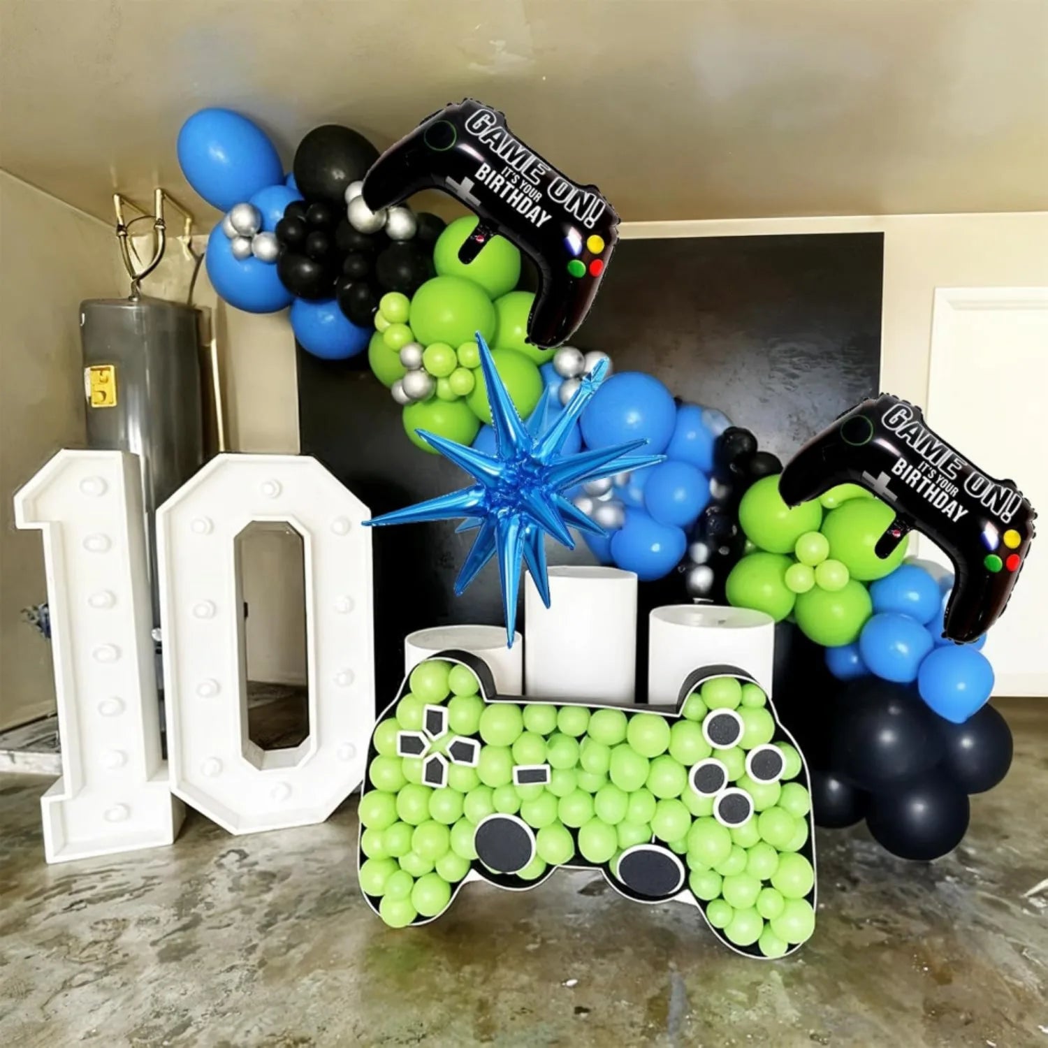 135pcs Game-themed Birthday Sets, Birthday Parties, Game Night Birthday Party Decorations, Create Immersive Esports Carnivals Good Vibrations