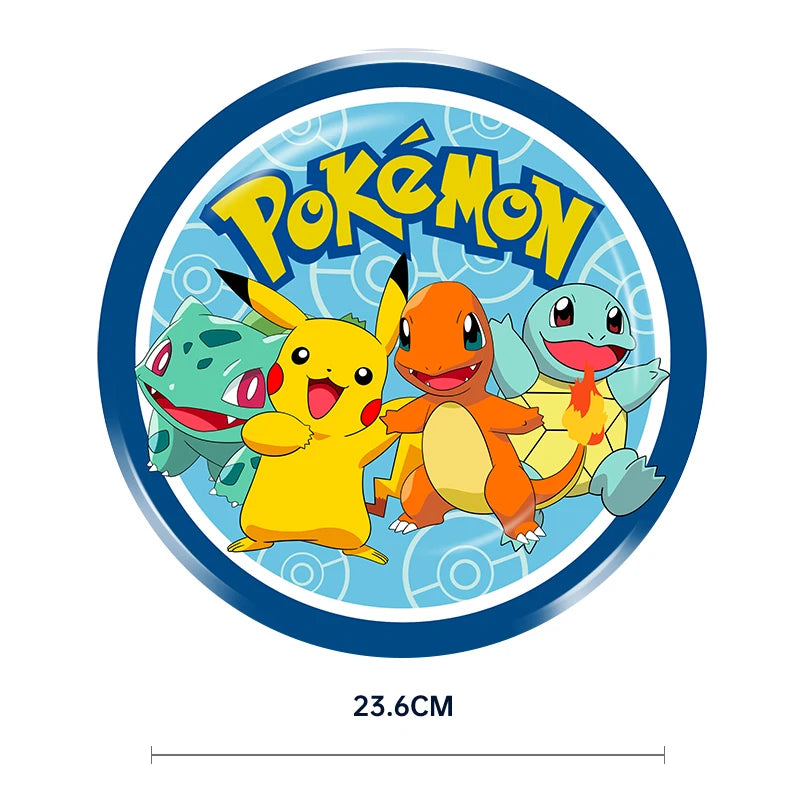 Pokemon Birthday Party Disposable Party Plates Pikachu Theme Tablecloth Character Balloon Birthday Decoration Baby Shower Suppli Good Vibrations