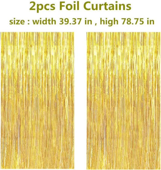 Happy Birthday Banners,Foil Curtain,Pom Poms Flowers,Hanging Swirls,Tissue Paper Balloon For Girls Birthday And Baby Birthday Good Vibrations