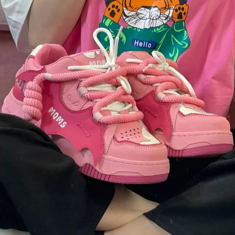2025 New Women Shoes for Women Tennis Retro Punk Skateboard Shoes Fashion Sneakers Designer Sports Casual women's shoes Good Vibrations