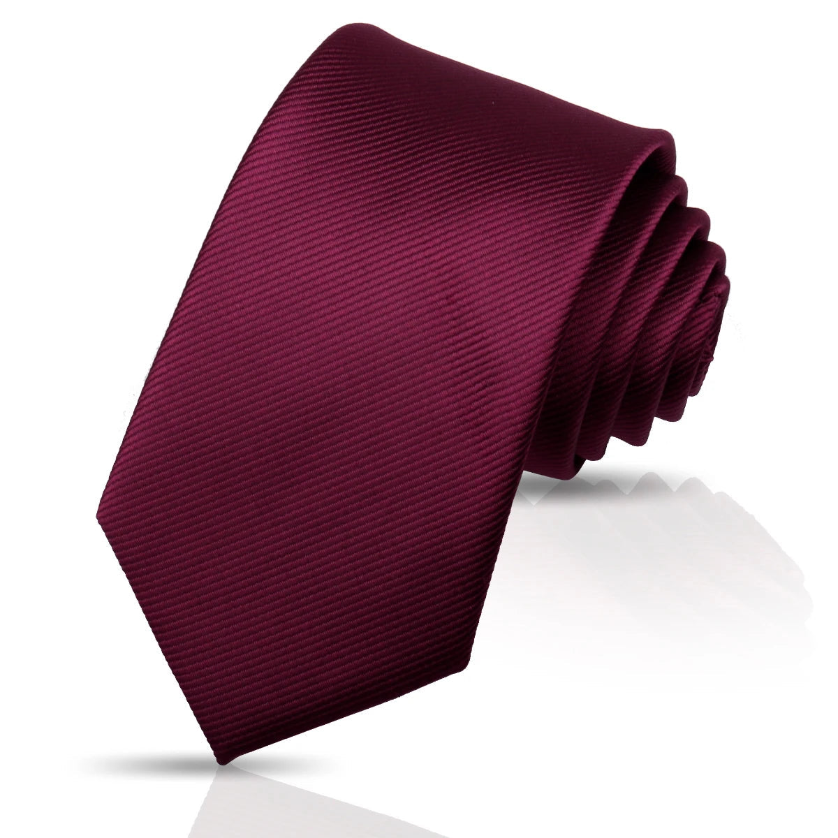 Ties For Men Solid Necktie Wedding Business Ties 7.5cm Slim Coffee Wine Classic Neckties Mens Business Gift Fashion Gravats Good Vibrations