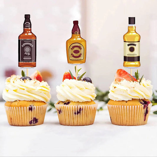 Whiskey Beers Birthday Party Decorations Disposable Tableware Tablecloths Whiskey Bottles Balloon Men Birthday Party Supplies Good Vibrations