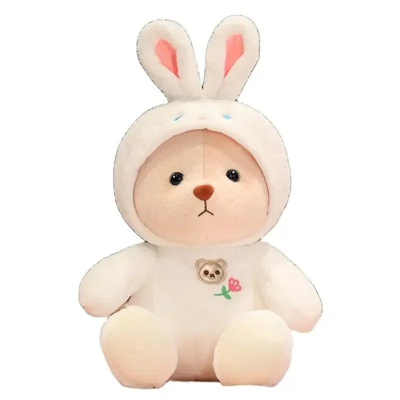 Teddy Bear Cosplay Pig Dinosaur Cute Plush Toy Stuffed Cartoon Animsl Detachable Hat Brown Bear Plushie for Kids Birthday Good Vibrations