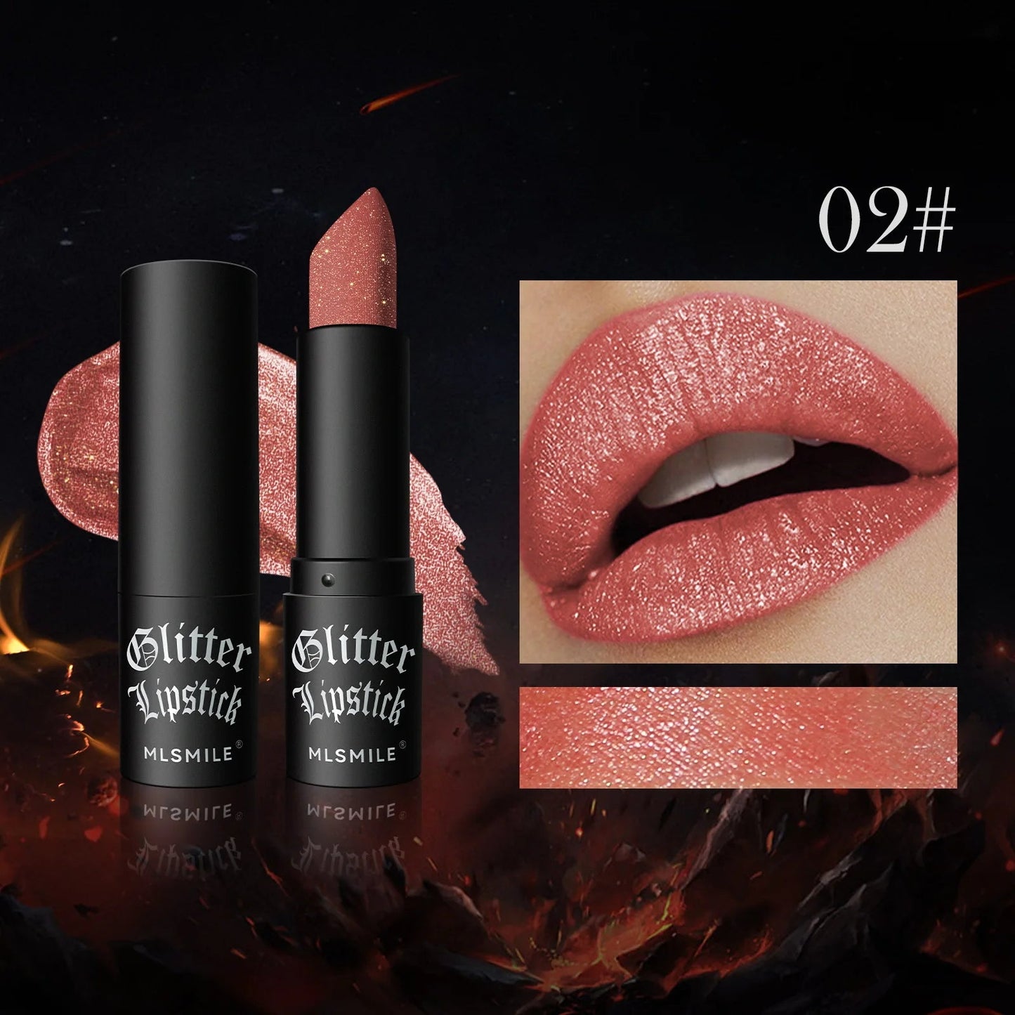 Waterproof Glitter Lipsticks Punk Style Nude Matte Not Fading Pearlescent Sexy Red Pink Velvet Lipsticks Lips Makeup Cosmetic Good Vibrations