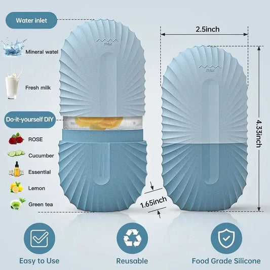 Ice Face Roller Ice Cube Beauty Massage Silicone Ice Mold For Eye Puffiness Ice Facial Roller Shrink Pores Good Vibrations