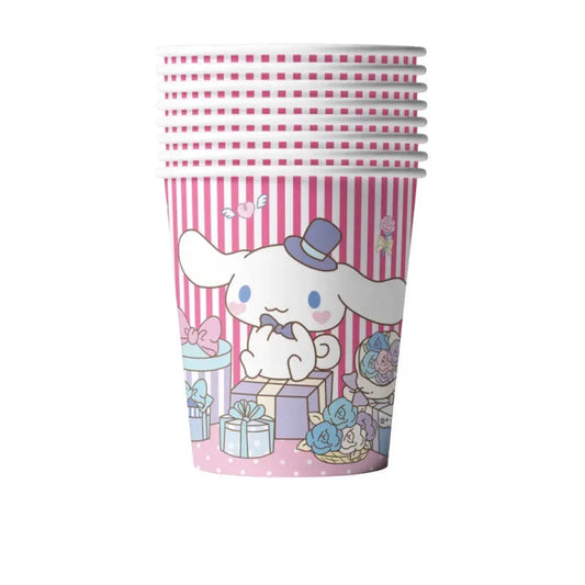 Cinnamorolls Birthday Party Decoration Tableware Set Balloons Cup Plate Banner for Kids Party Favors Baby Shower Supplies Good Vibrations