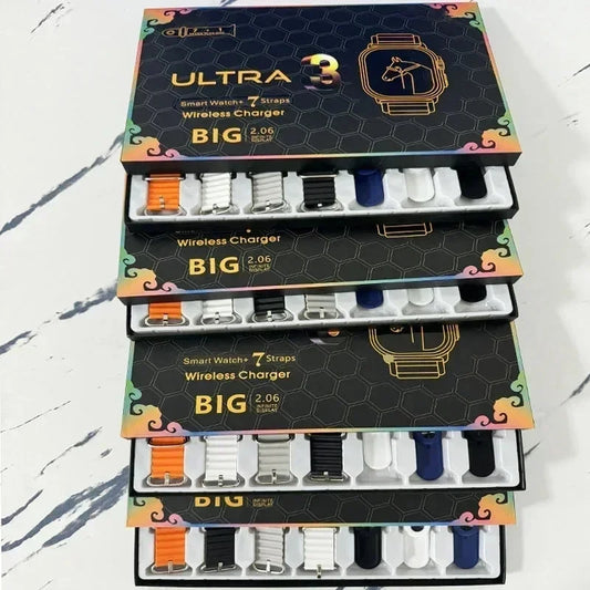 7 Watch Straps New Watch10 Ultra 3 Smartwatch 2.2HD Amoled Circular Screen ECG Monitoring Reloj Inteligente Wristwatch Good Vibrations