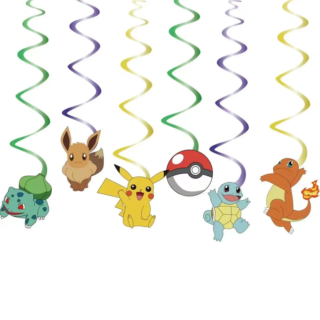 Pokemon Birthday Party Disposable Party Plates Pikachu Theme Tablecloth Character Balloon Birthday Decoration Baby Shower Suppli Good Vibrations
