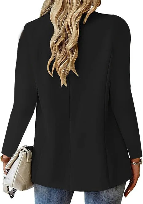 Women's Oversized Blazer Jacket Business Suit Coat Lapel Long Sleeve Solid Button Casual Elegant Coat Trendy Loose Outwear Good Vibrations