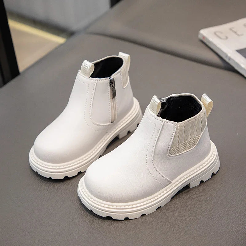 Children Fashion Boots Soild Color Versatile Kids Short Boots Soft Bottom Non-slip 2025 Autumn Winter New Boys Girls Ankle Boots Good Vibrations