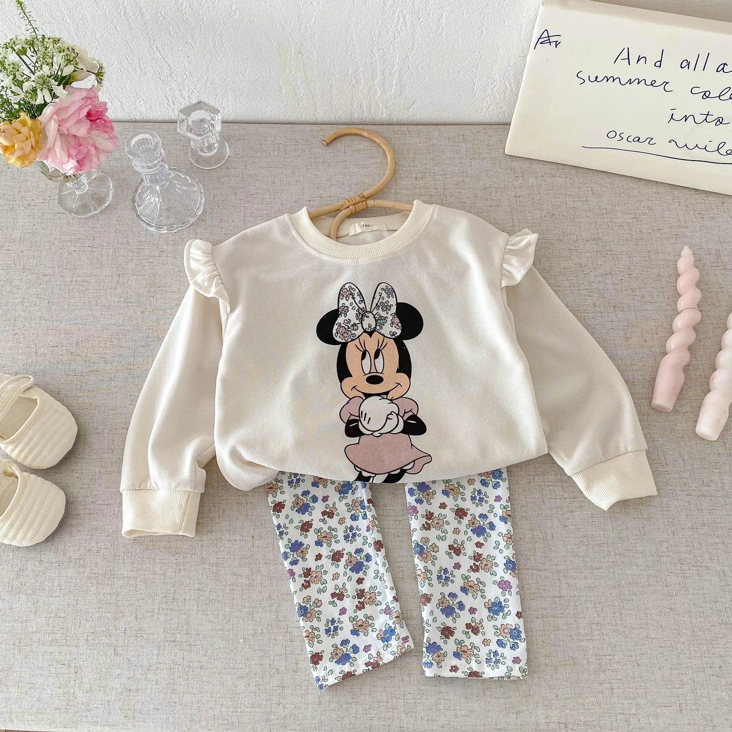 Baby Clothing Set For Children Aged 1-6 Fashion Set Children's Cartoon Girl Sports Set Top And Pants 2-piece Set Good Vibrations