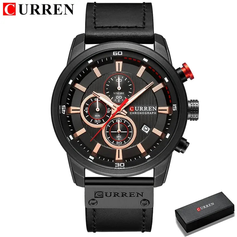 CURREN Fashion Date Quartz Men Watches Top Brand Luxury Male Clock Chronograph Sport Mens Wrist Watch Hodinky Relogio Masculino Good Vibrations