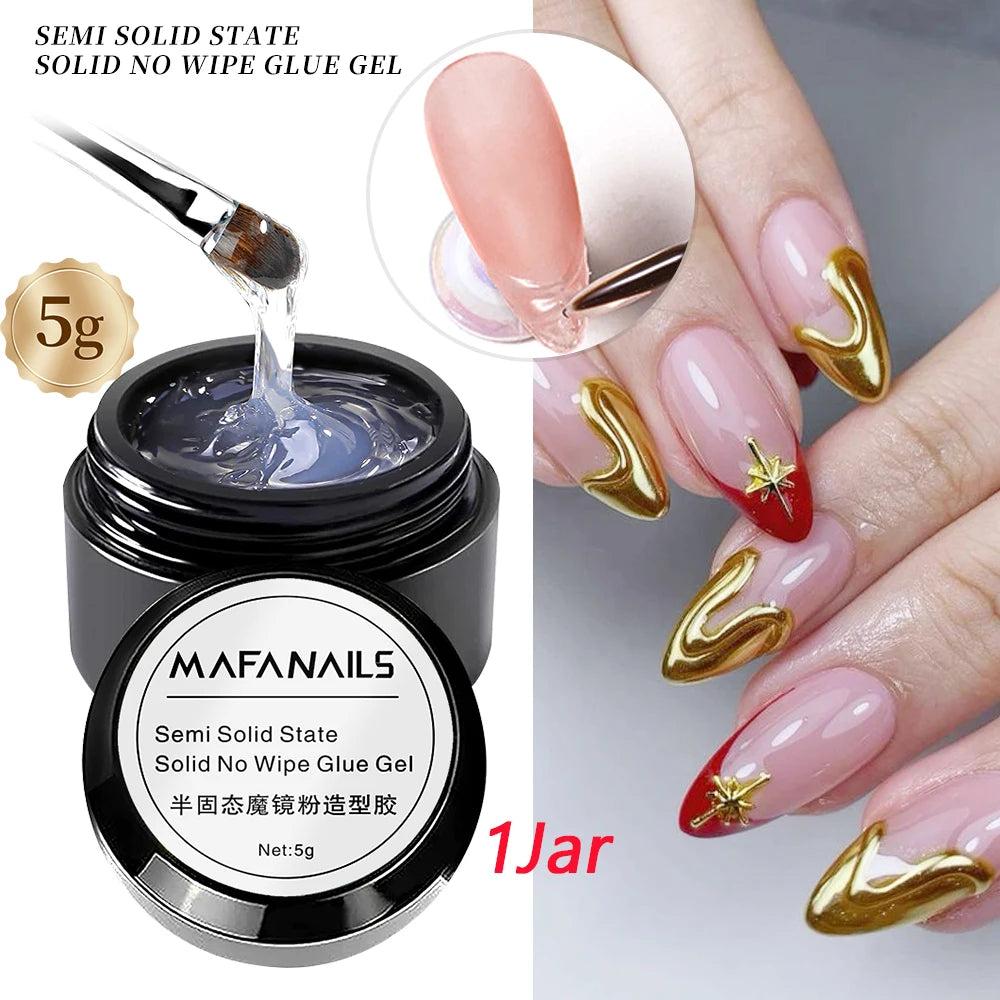 5Pcs Fast Drying Nail Art Glue Glitter UV Acrylic Rhinestones Press on Nails Strong Adhesive Nail Glue False Tips Manicure Tool Good Vibrations