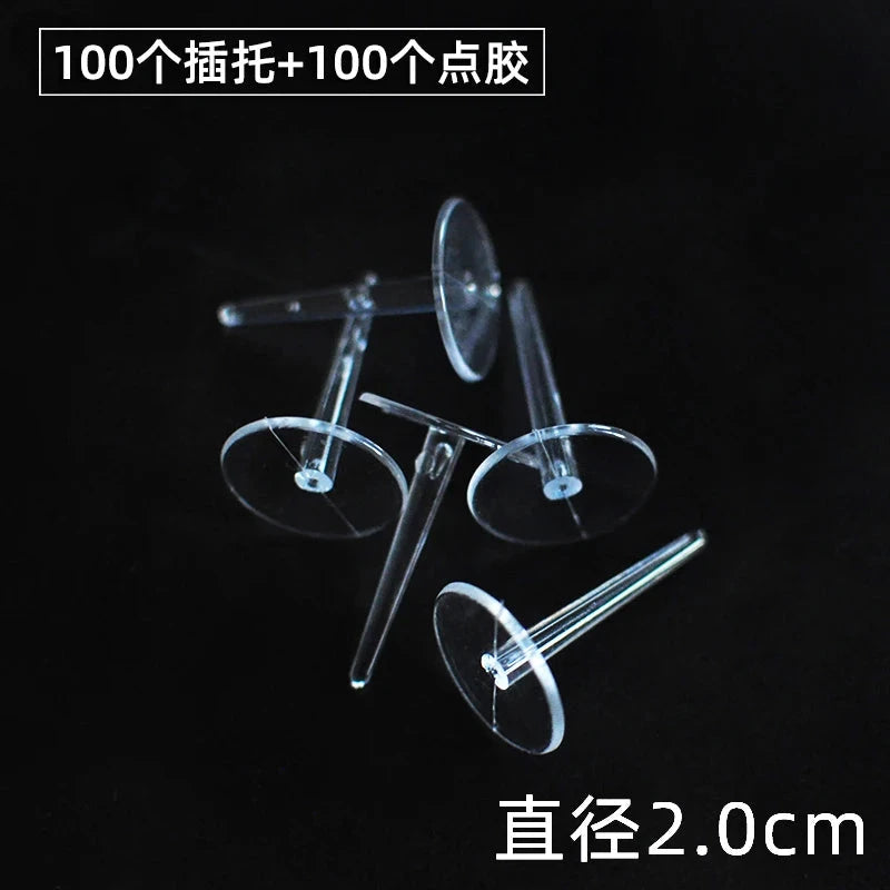 Baking Decoration Birthday Cake Ornaments Plastic Transparent Bottom Bracket Food Grade Cake Top Cream Isolated Laminated Nails Good Vibrations