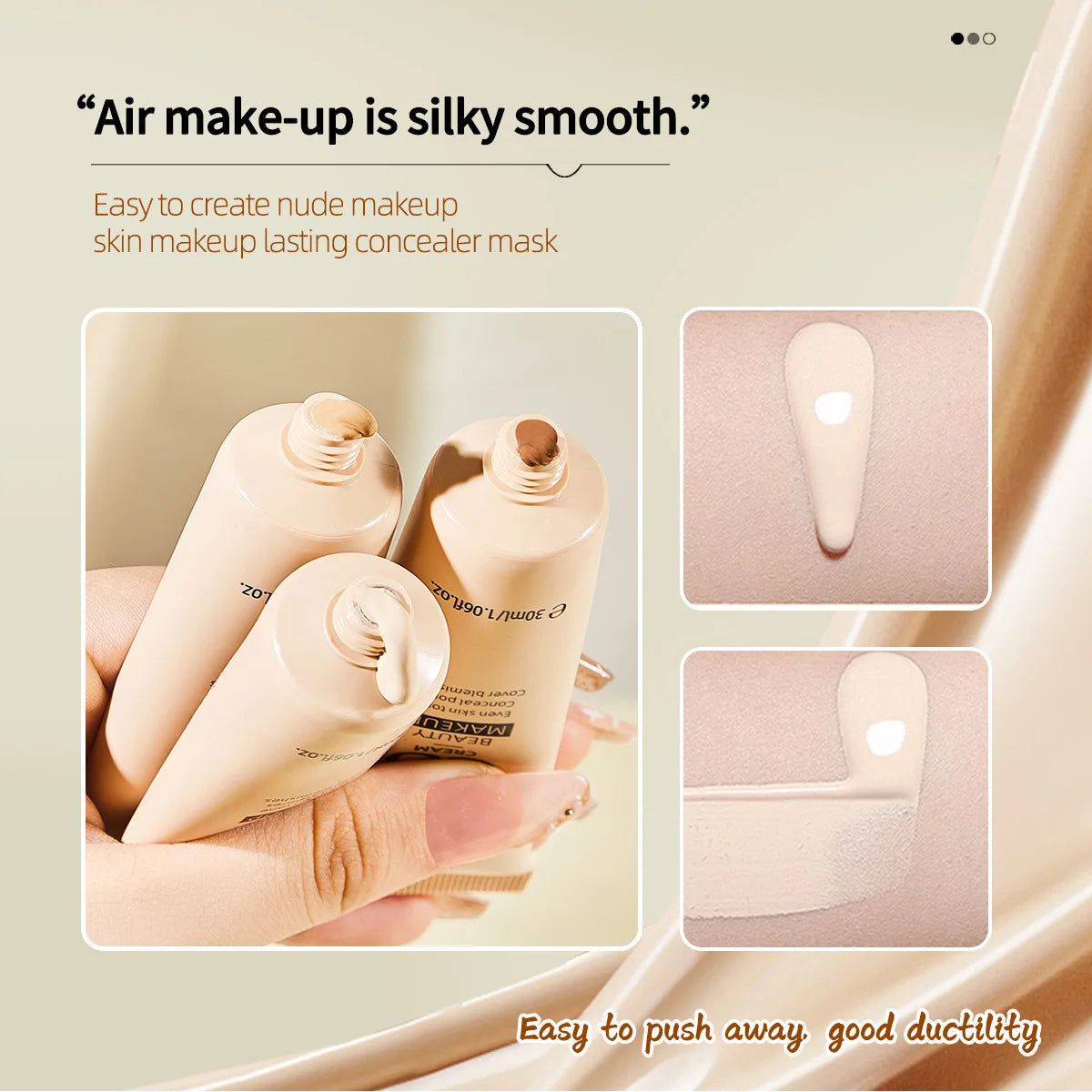 30ml Beauty BB Cream Foundation,Liquid Concealer,Long-Lasting Moisturizing Waterproof,Not Easy to Remove Makeup,Full Coverage Good Vibrations