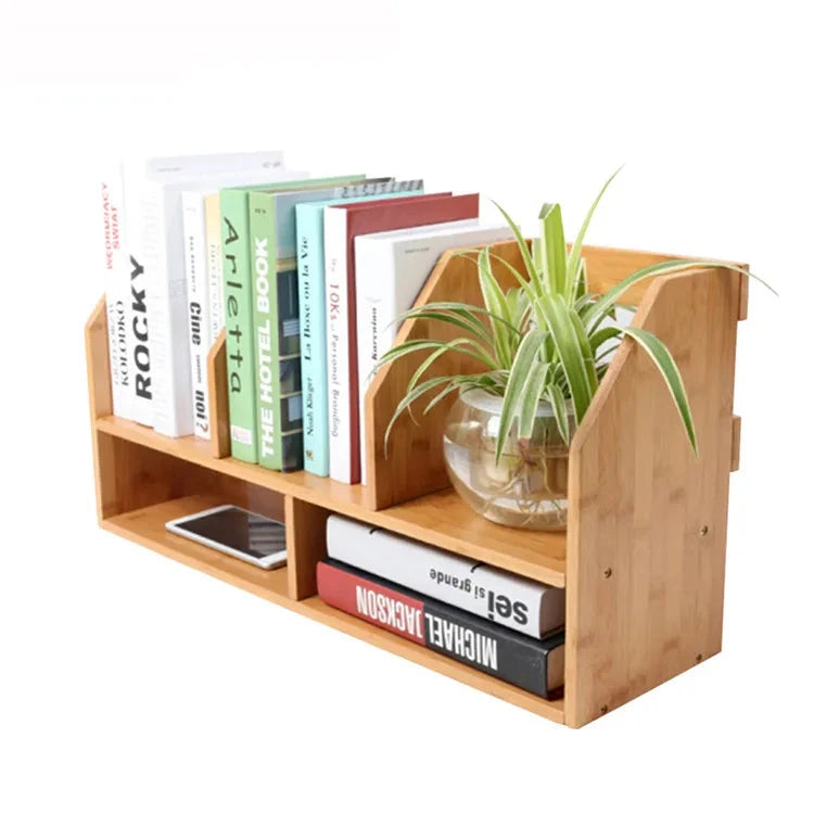 Bamboo Dollhouse Bookshelf,Custom Wooden Book Storage Shelf For House Accessories With Drawers,Wooden Bookcase Storage Good Vibrations