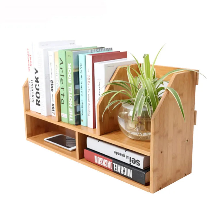 Bamboo Dollhouse Bookshelf,Custom Wooden Book Storage Shelf For House Accessories With Drawers,Wooden Bookcase Storage Good Vibrations