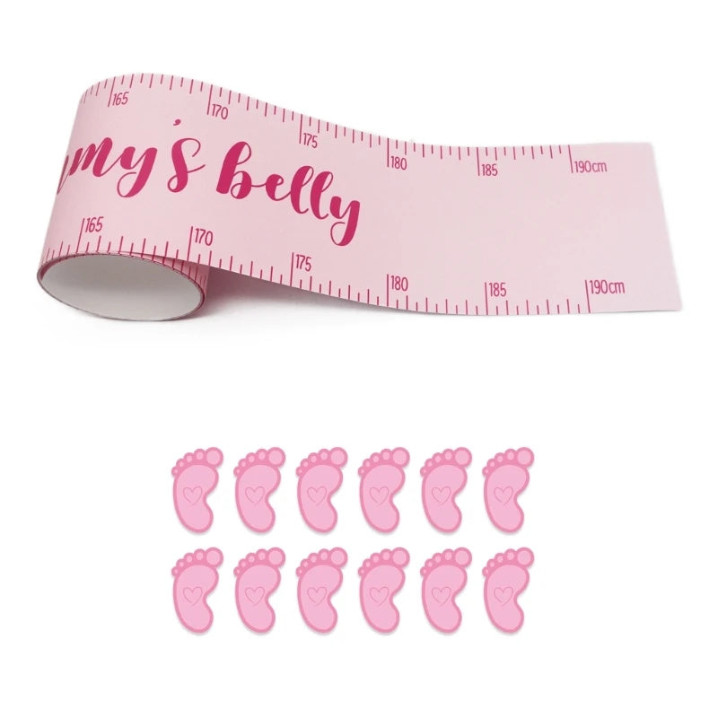 How Big is Mommy's Belly? Includes 1 Mommy's Belly Measuring Tape and 12 Stickers, Gender Neutral Fun Baby-Shower Game Good Vibrations