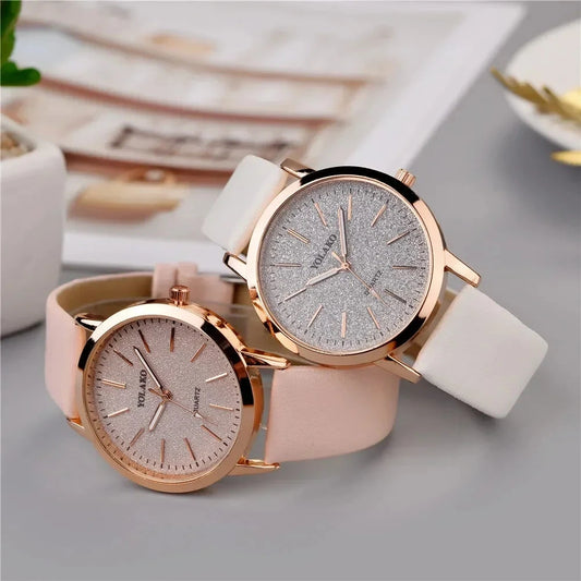 Women Watches Brand Luxury Fashion Ladies Watch Leather Watch Women Female Quartz Wristwatches Montre Femme Reloj Mujer Good Vibrations