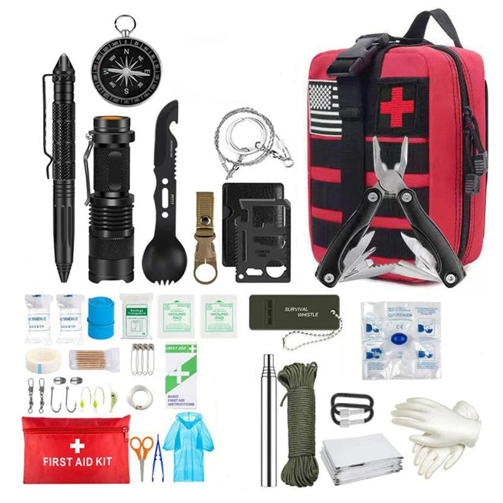 Survival First Aid Kit Survival Full Set Molle Outdoor Gear Emergency Kits Trauma Bag Camping Hiking IFAK Adventures Bag Good Vibrations
