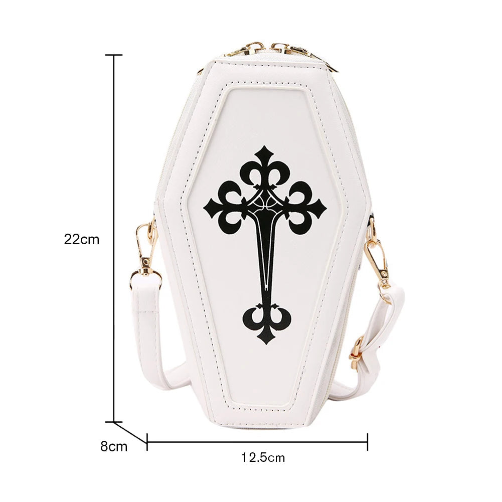 New Coffin Shape Purses Shoulder Bag 2023 Halloween Handbag Crossbody Bag Coffin Purses Women Gothic Women Bag Good Vibrations