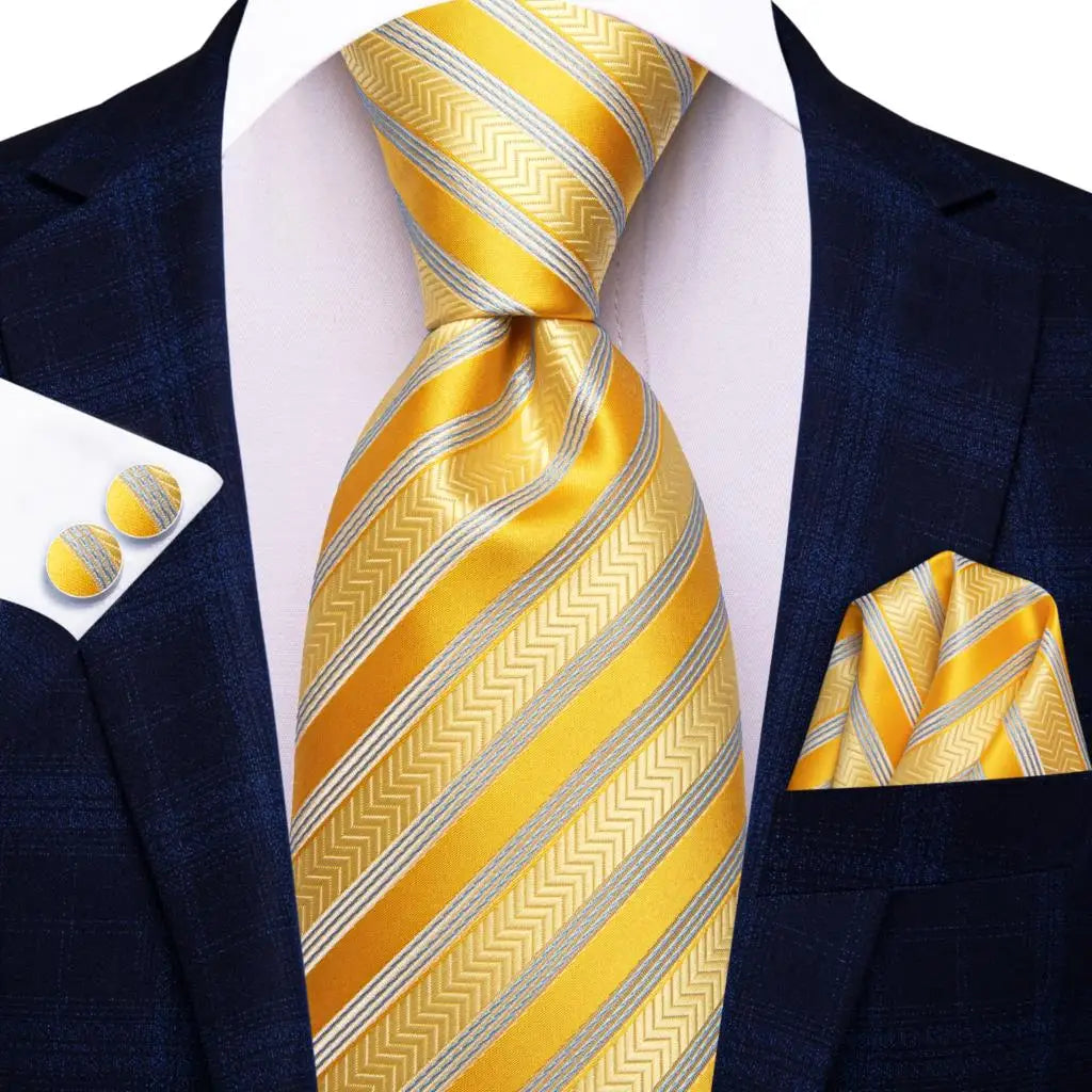 Black Red Striped Silk Wedding Tie For Men Handky Cufflink Gift Men Necktie Fashion Business Party Dropshiping Hi-Tie Designer Good Vibrations