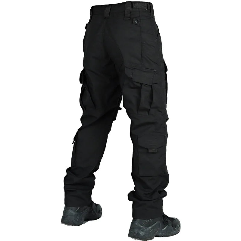Tactical Pants Men Multi-Pocket Outdoor Cargo Pants Military Combat Trousers Men's Wear-Resistant Hiking Work Trousers Male Good Vibrations