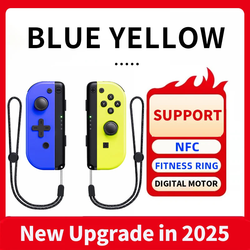 Wireless Switch Joypads, Switch Controller Compatible with Switch/OLED/Lite,Joy Pads for Switch Support NFC FITNESS RING Good Vibrations