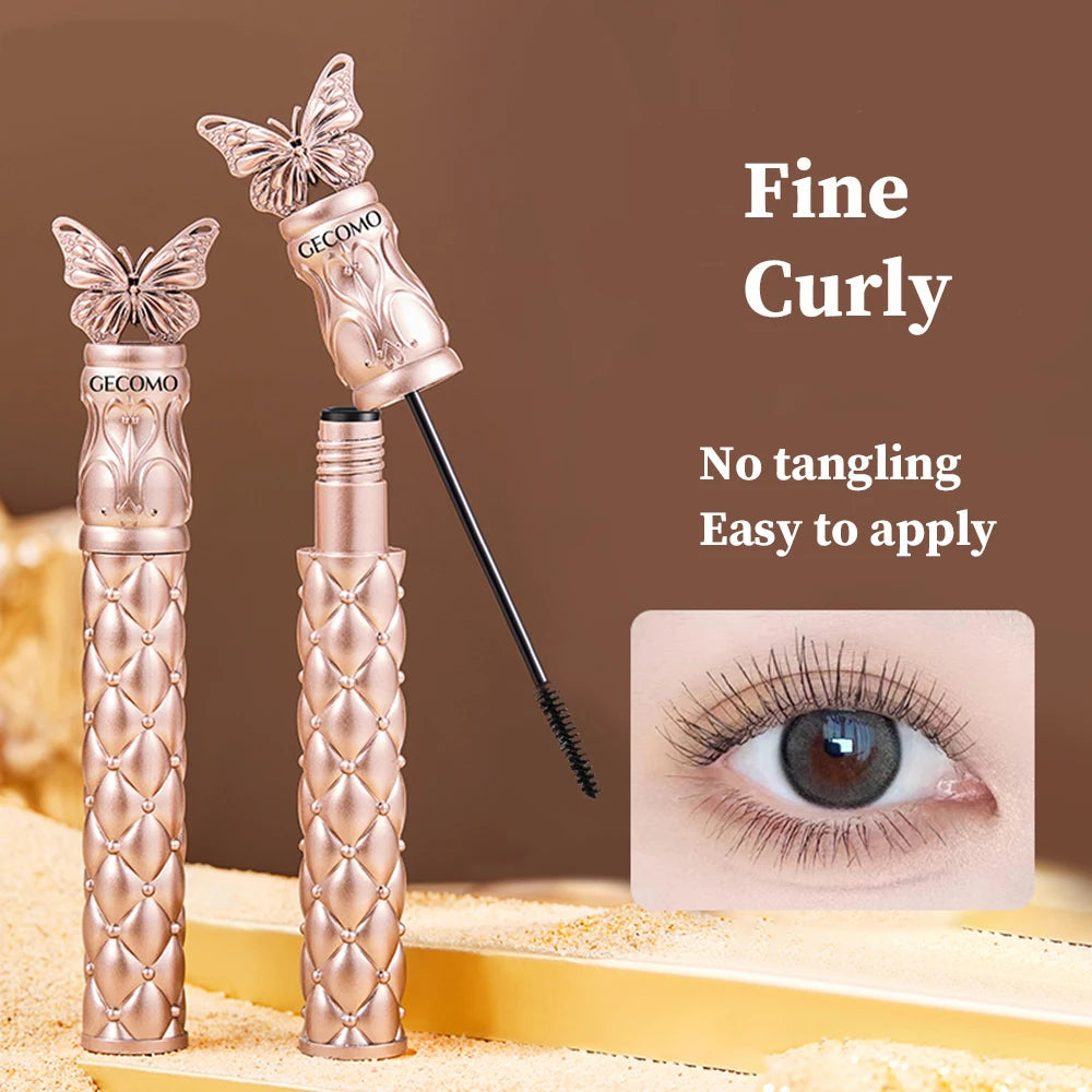 GECOMO Butterfly Flying Volume Mascara Curl Long-lasting Makeup Thin Brush Eyelash Primer Shape Good Vibrations