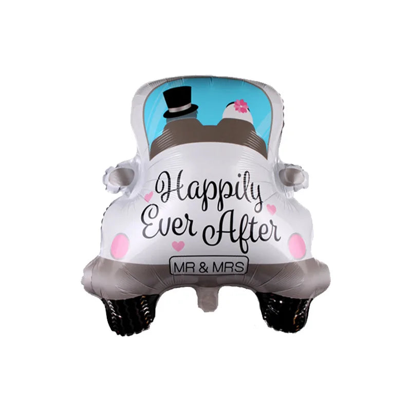 Beautiful Bride and Groom Wedding Car Aluminum Balloon Package Wedding Party Wedding Room Decoration Good Vibrations