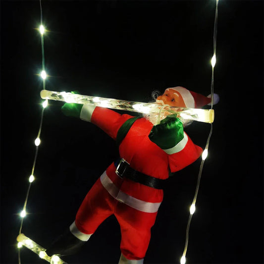 3M Santa Claus Climbing Ladder Outdoor Christmas Decoration Home Garden Cristmas Tree Ornement New Year Gift Xmas Tree Decor Good Vibrations