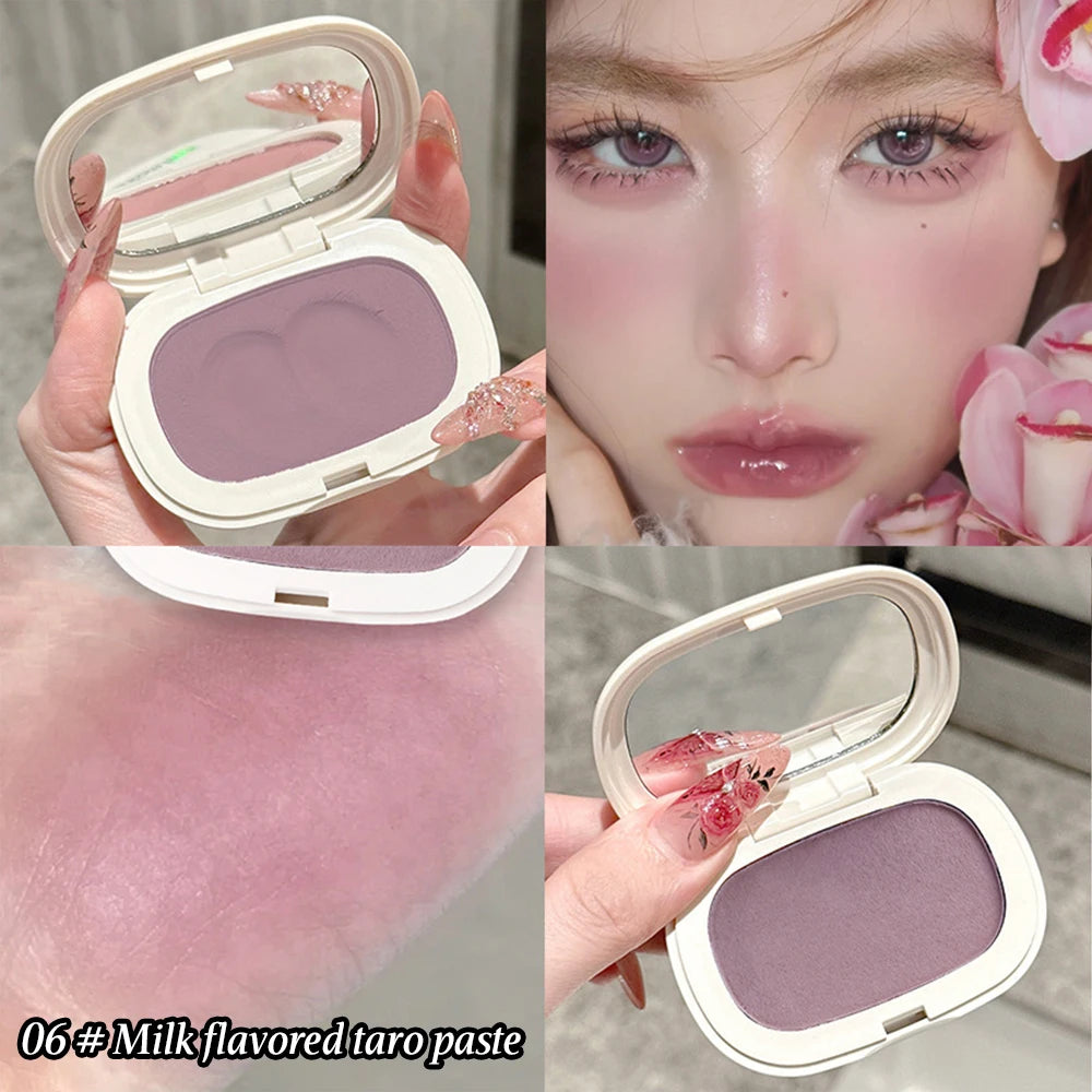Single Color Blush Silky Texture High Color Rendering No Powder Feeling Low Saturation Long-lasting Natural Matte Blush Cream Good Vibrations
