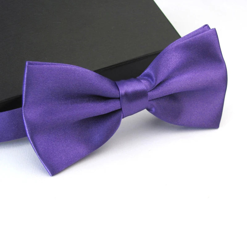 Mens Adult Bowtie Classic Fashion Wedding Party Formal Satin Gift Plaids Multicolor Adjust Neck Bow Tie Clip-On Good Vibrations