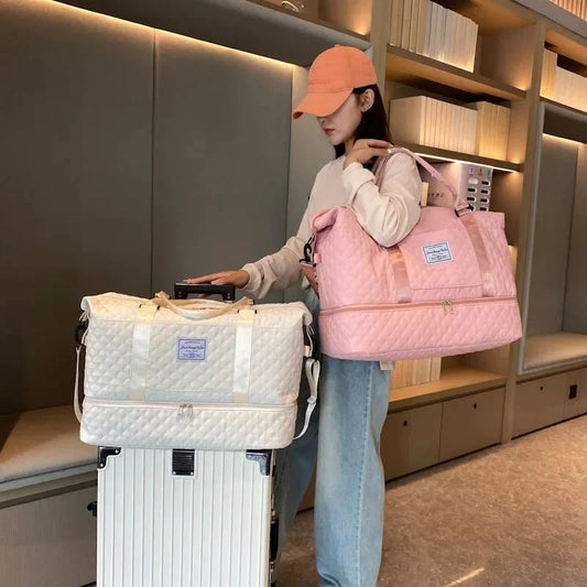 Lightweight Luggage Bag, Large Capacity Travel Duffle Bag Gym Tote Bags, Shoulder Weekender Overnight Bag Good Vibrations