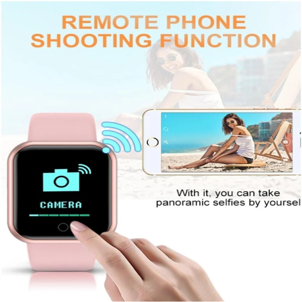 Smart Watches Fitness Bracelet Women Men Bluetooth Connected Phone Music Sports Bracelet Sleep Monitor Y68 Clock Smartwatch D20 Good Vibrations Adult Super Store