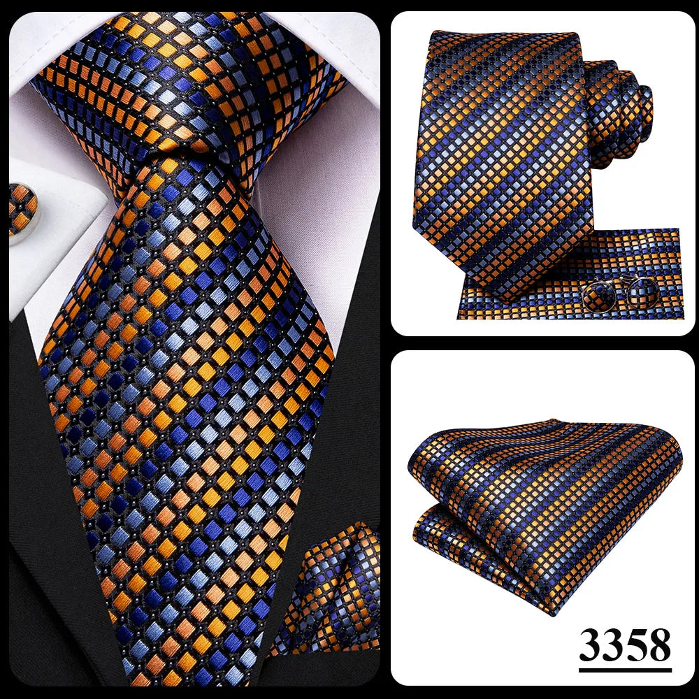 Black Red Striped Silk Wedding Tie For Men Handky Cufflink Gift Men Necktie Fashion Business Party Dropshiping Hi-Tie Designer Good Vibrations