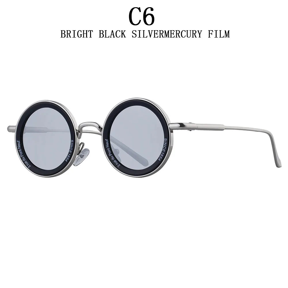 Round Steampunk Sunglass Men Vintage Punk Sunglasses Women Trendy Retro Fashion Glasses Gafas De Sol Hombre Lunette Soleil Femme Good Vibrations
