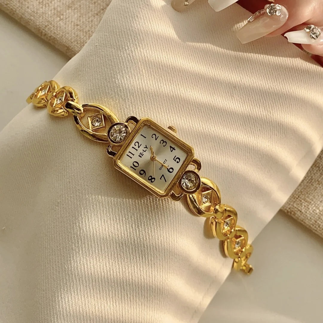 Women Watches Top Brand Luxury Wristwatches Ladies Fashion Gold Bracelet Watch Female Elegant Clock Women montre femme Good Vibrations
