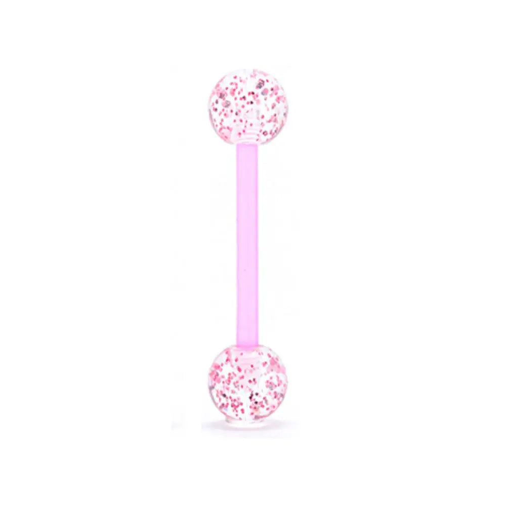 WKOUD 1 PCS/4 PCS Stainless Steel 14G Tongue Rings Barbell Pink Tongue Barbell Jewelry For Women Piercing Tongue Piercing Pink Good Vibrations Adult Super Store