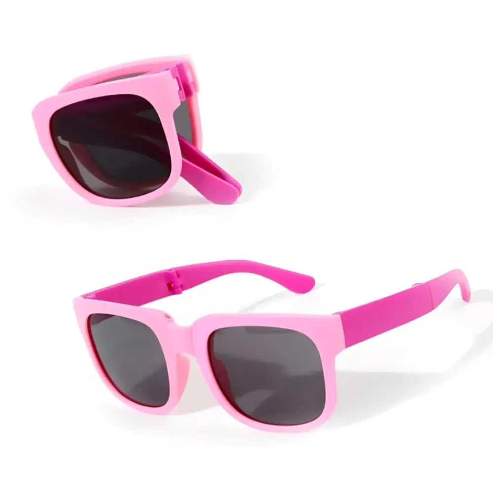 Square Frame Kids Sunglasses Fashion UV 400 Outdoor Foldable Sunglasses Children Eyewear for Toddler Boys and Girls Good Vibrations
