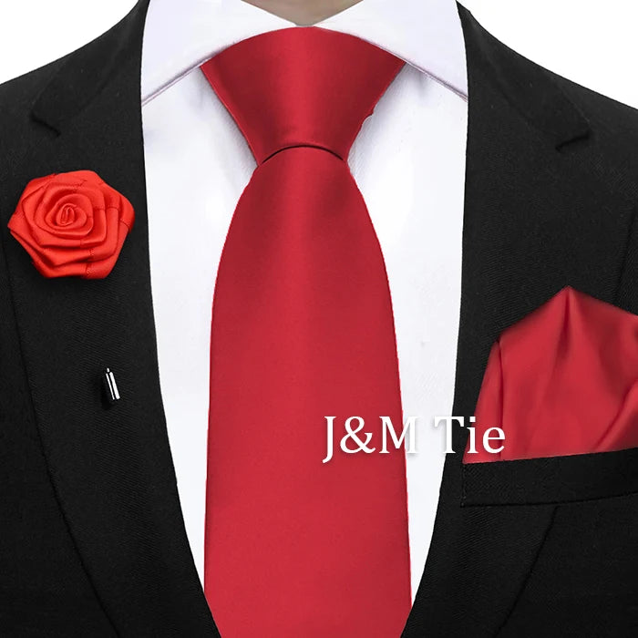 Mens Ties Set Sage Green Pink Grey Brown NeckTie Pocket Square Brooch Wedding Tie Suit Accessories Fit Group Holiday Party